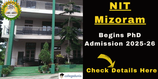 NIT Mizoram Begins Ph.D. Admission For Even Semester 2025-26; Apply till Dec 18 @nitmz.ac.in